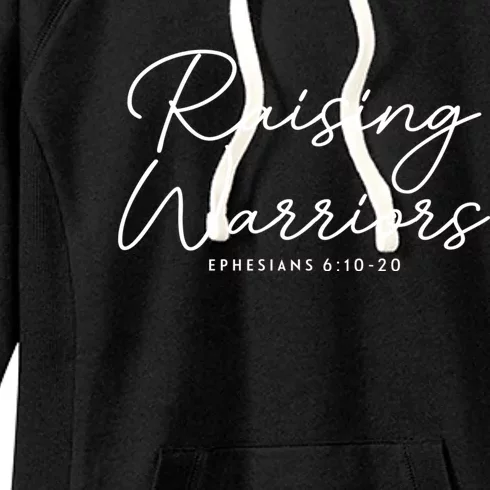 Raising Warriors Christian Bible Verse Religious Baptism Women's Fleece Hoodie