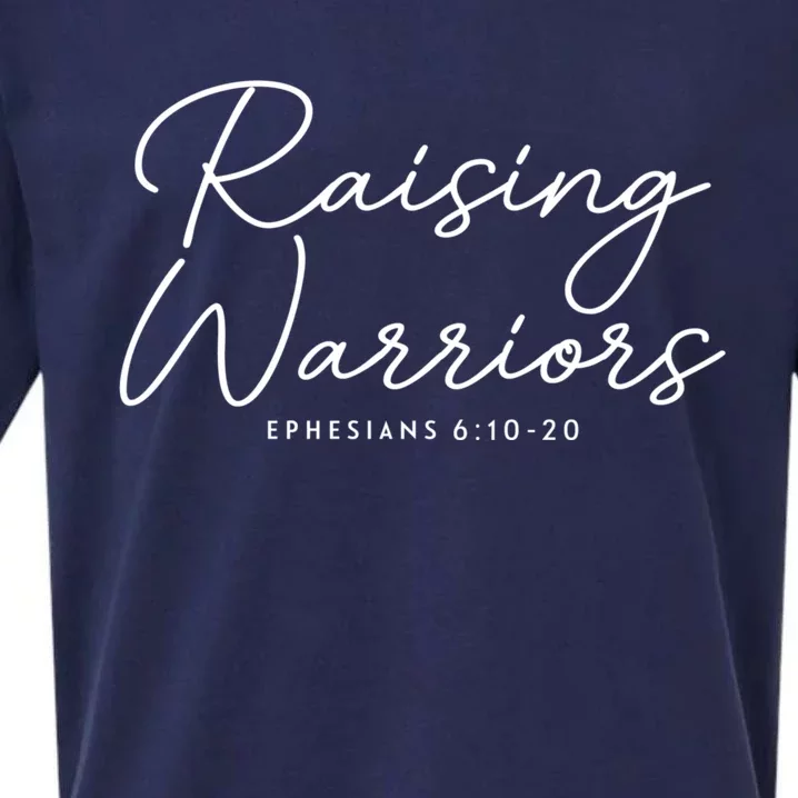 Raising Warriors Christian Bible Verse Religious Baptism Sueded Cloud Jersey T-Shirt