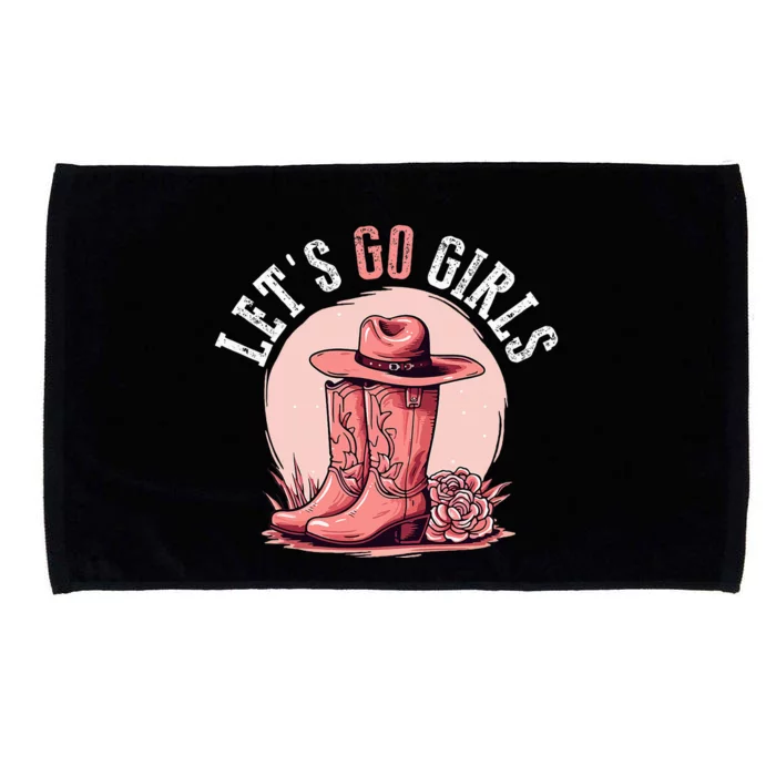 Rodeo Western Country Southern Cowgirl Hat LetS Go Girl Microfiber Hand Towel