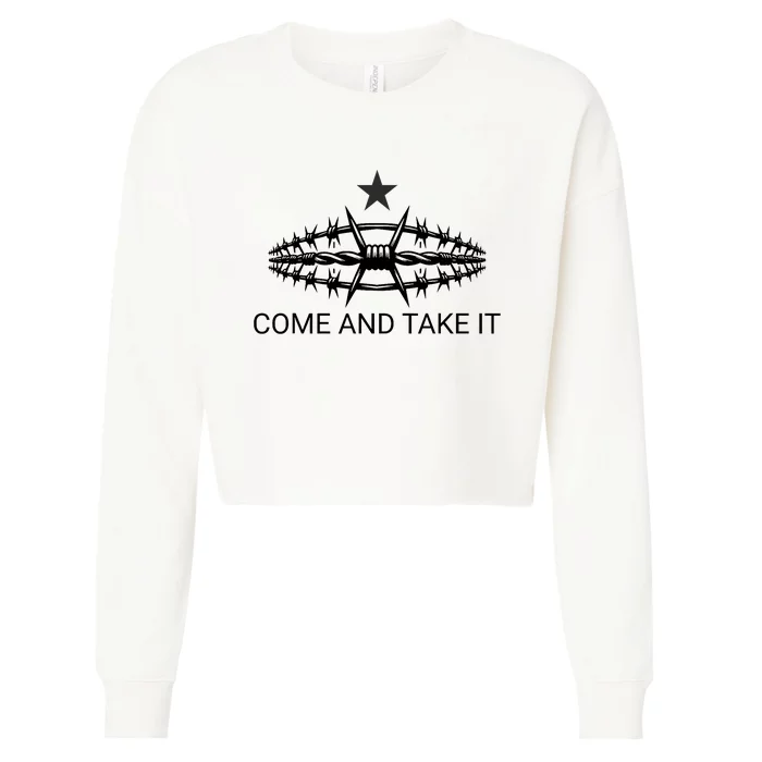 Razor Wire Come And Take It Supreme Court Texas Border 2024 Cropped Pullover Crew