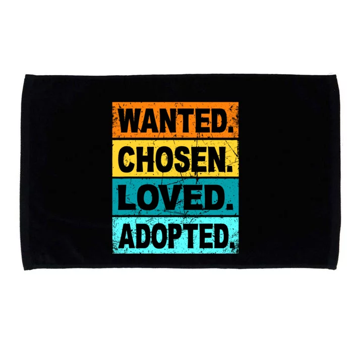 Retro Wanted Chosen Loved Adopted Adoption Foster Care Microfiber Hand Towel