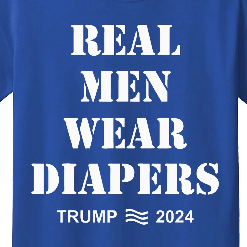 Real Wear Diapers Trump 2024 Kids T-Shirt