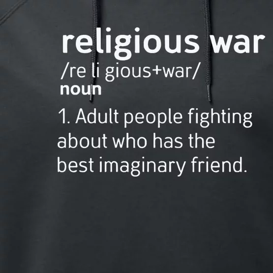 Religious War Definition Performance Fleece Hoodie