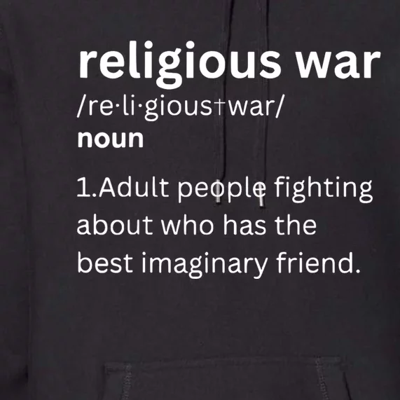 Religious War Definition Aldult People Fighting Funny Jesus Premium Hoodie