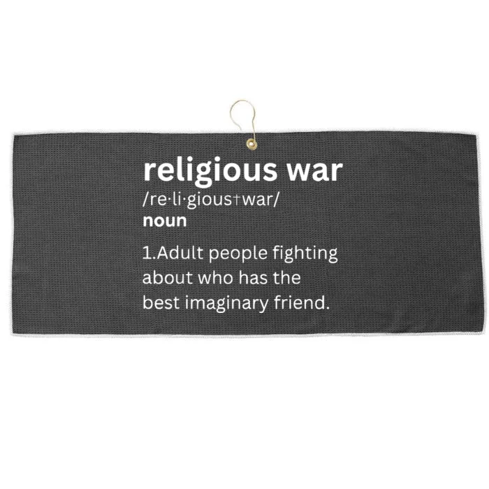 Religious War Definition Aldult People Fighting Funny Jesus Large Microfiber Waffle Golf Towel