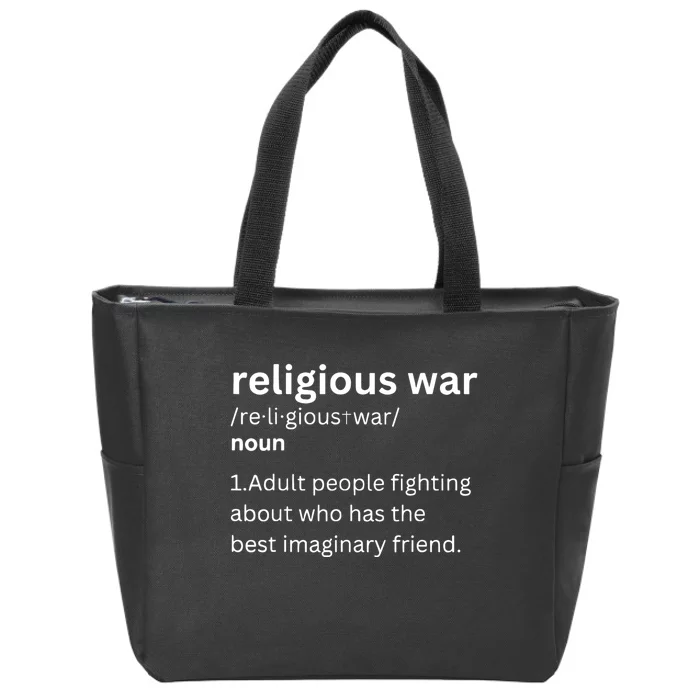 Religious War Definition Aldult People Fighting Funny Jesus Zip Tote Bag