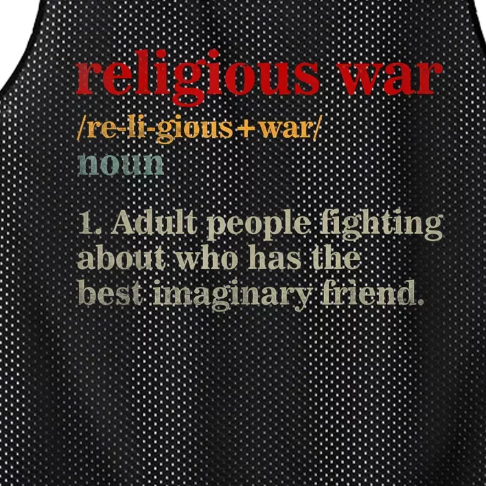 Religious War Definition Antireligious Activist Mesh Reversible Basketball Jersey Tank