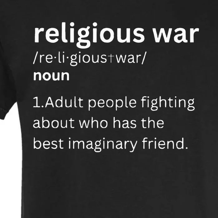 Religious War Definition Aldult People Fighting Funny Jesus Garment-Dyed Heavyweight T-Shirt