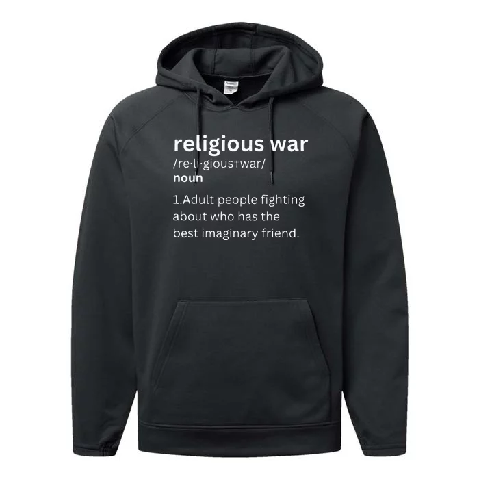 Religious War Definition Aldult People Fighting Funny Jesus Performance Fleece Hoodie