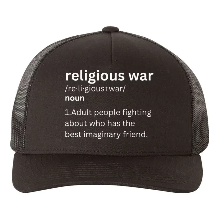 Religious War Definition Aldult People Fighting Funny Jesus Yupoong Adult 5-Panel Trucker Hat