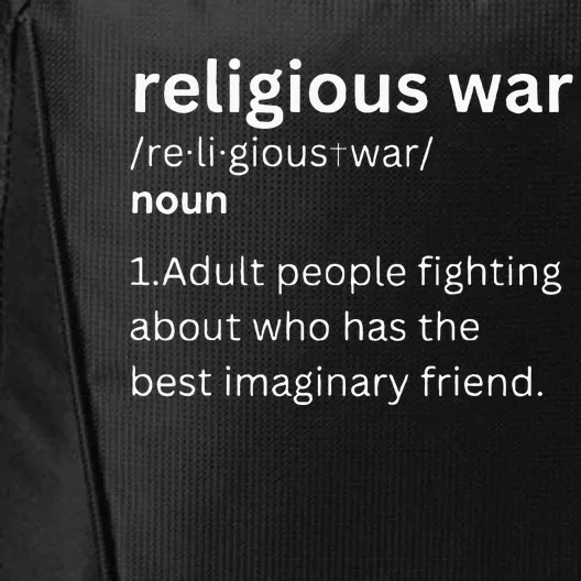 Religious War Definition Aldult People Fighting Funny Jesus City Backpack