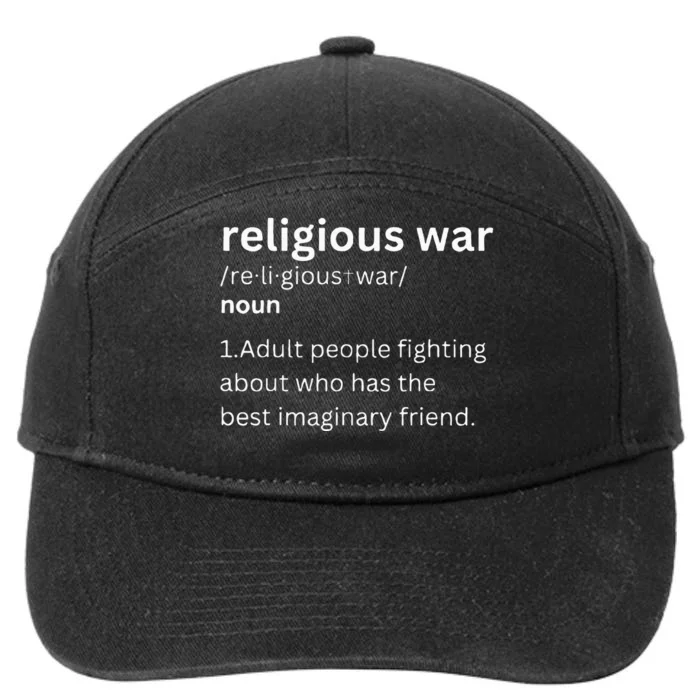 Religious War Definition Aldult People Fighting Funny Jesus 7-Panel Snapback Hat