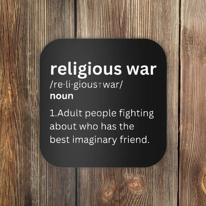 Religious War Definition Aldult People Fighting Funny Jesus Coaster