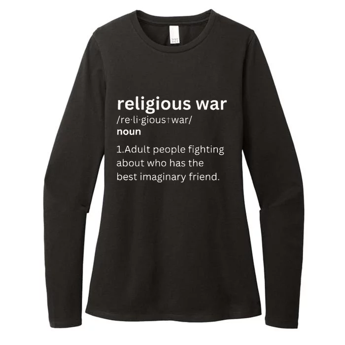 Religious War Definition Aldult People Fighting Funny Jesus Womens CVC Long Sleeve Shirt