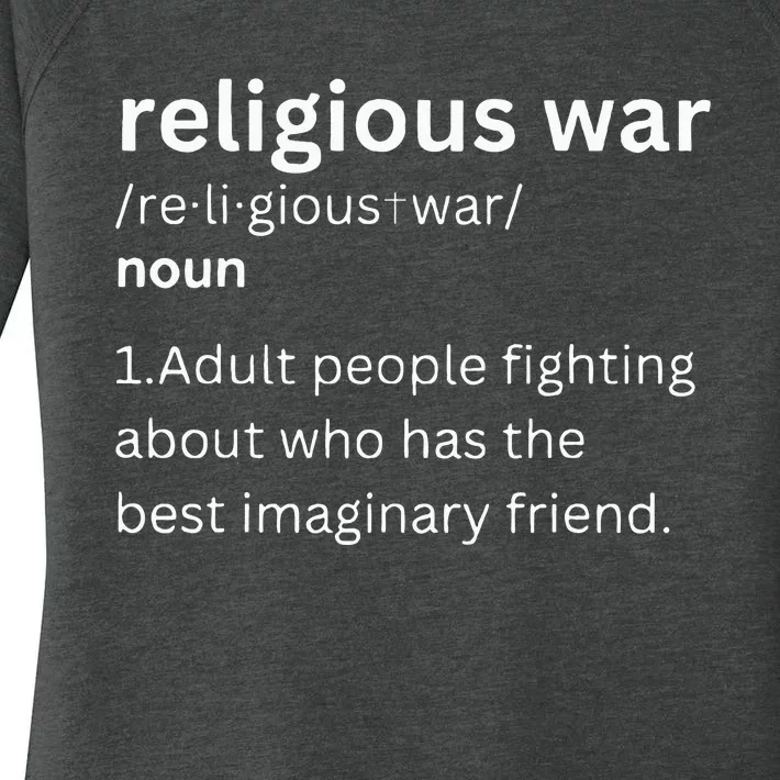 Religious War Definition Aldult People Fighting Funny Jesus Women's Perfect Tri Tunic Long Sleeve Shirt