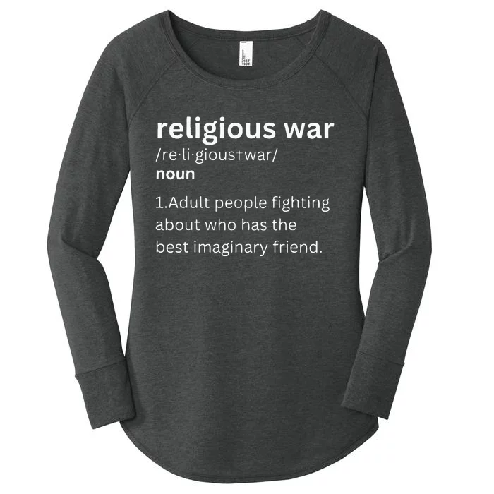 Religious War Definition Aldult People Fighting Funny Jesus Women's Perfect Tri Tunic Long Sleeve Shirt