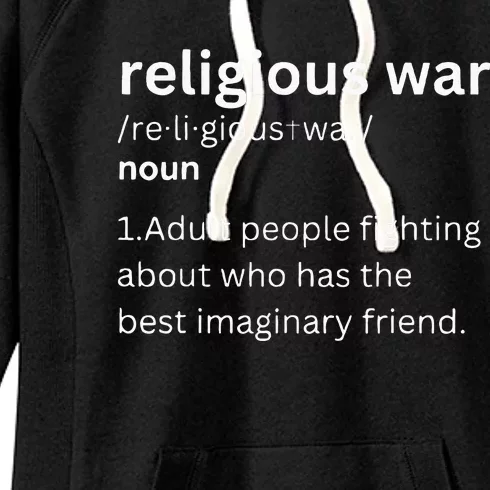 Religious War Definition Aldult People Fighting Funny Jesus Women's Fleece Hoodie