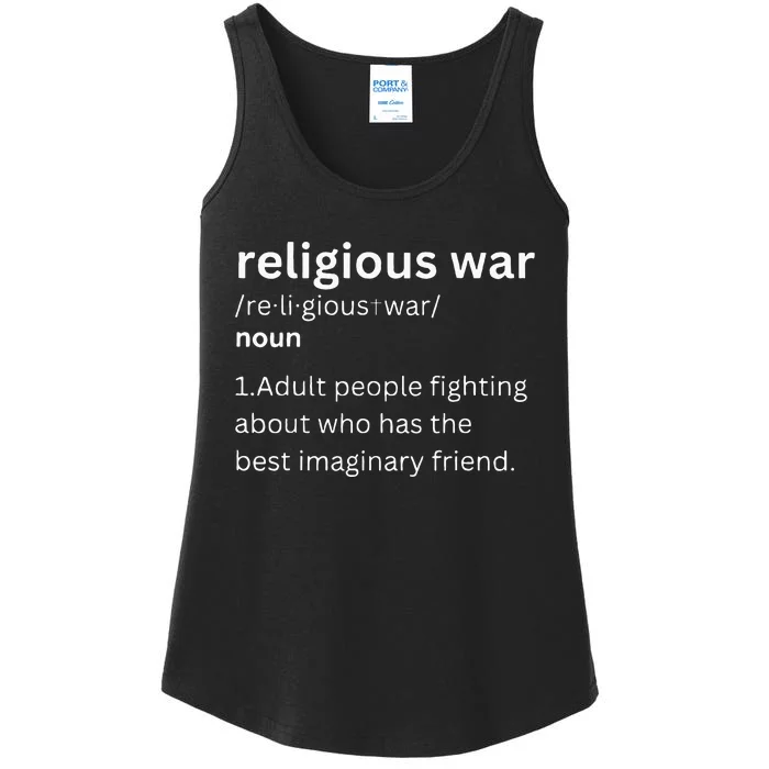 Religious War Definition Aldult People Fighting Funny Jesus Ladies Essential Tank