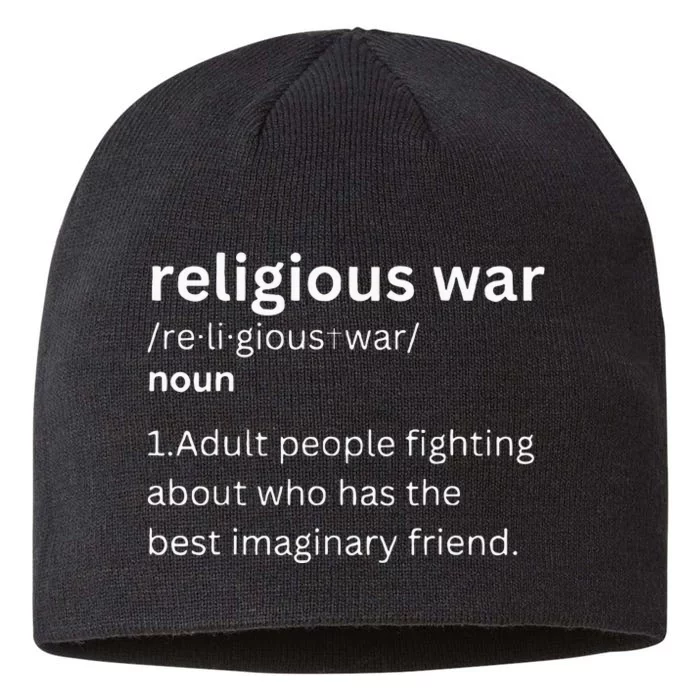 Religious War Definition Aldult People Fighting Funny Jesus 8 1/2in Sustainable Knit Beanie