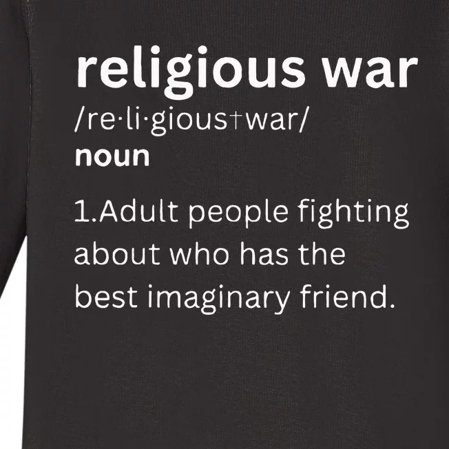 Religious War Definition Aldult People Fighting Funny Jesus Baby Long Sleeve Bodysuit