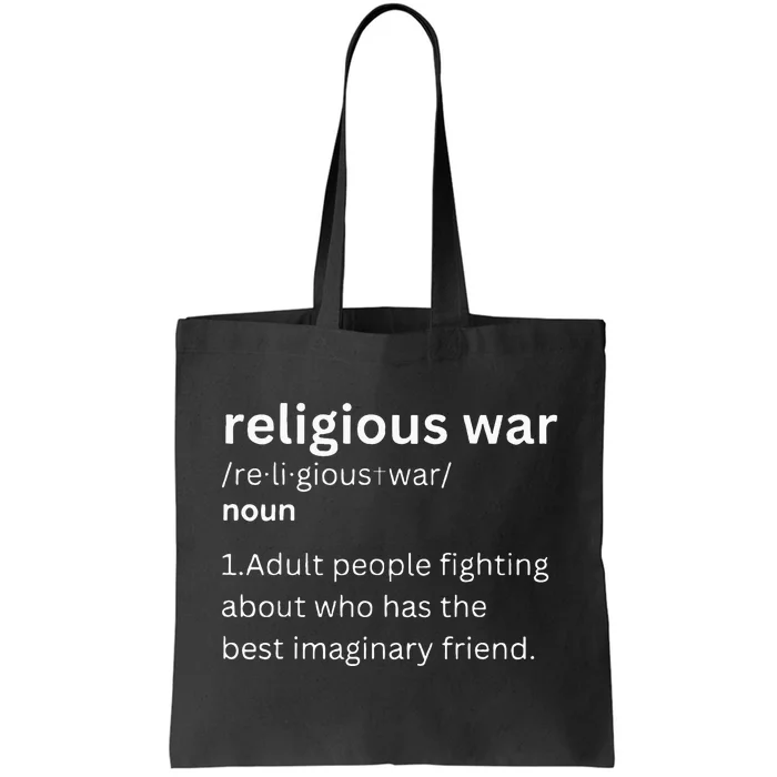 Religious War Definition Aldult People Fighting Funny Jesus Tote Bag