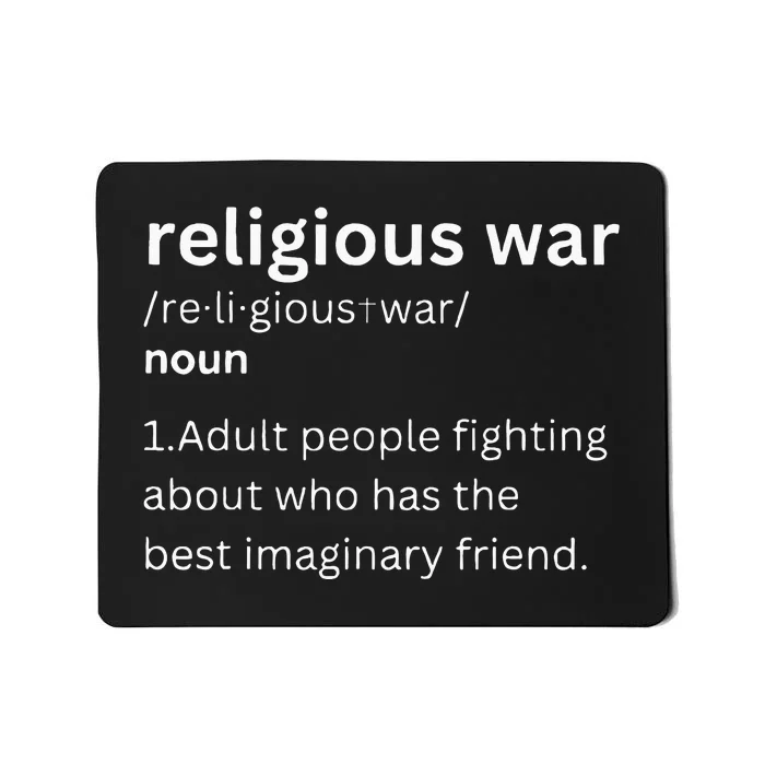 Religious War Definition Aldult People Fighting Funny Jesus Mousepad