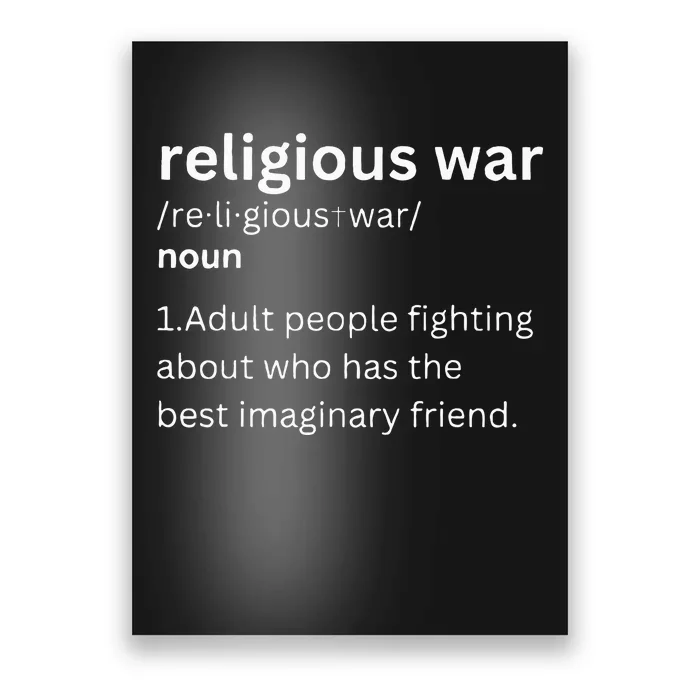 Religious War Definition Aldult People Fighting Funny Jesus Poster