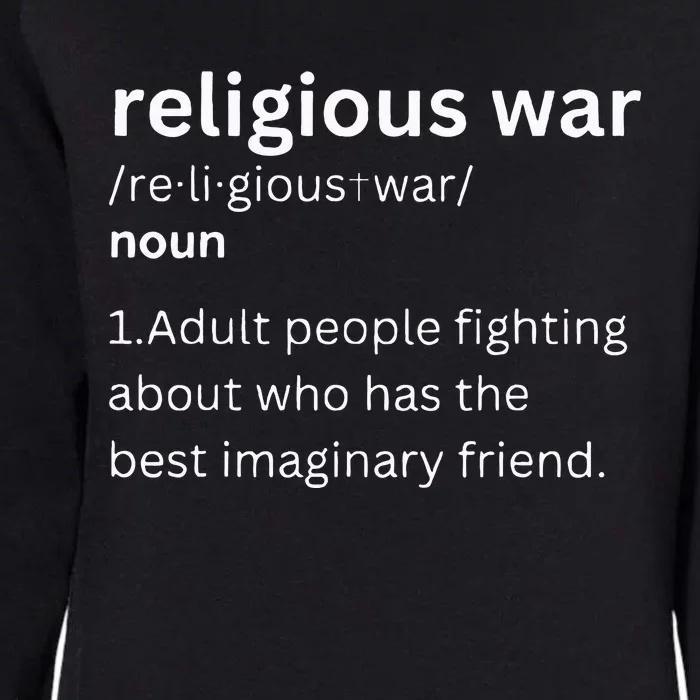 Religious War Definition Aldult People Fighting Funny Jesus Womens California Wash Sweatshirt