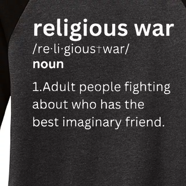 Religious War Definition Aldult People Fighting Funny Jesus Women's Tri-Blend 3/4-Sleeve Raglan Shirt