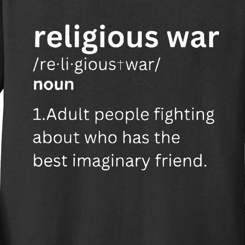 Religious War Definition Aldult People Fighting Funny Jesus Kids Long Sleeve Shirt