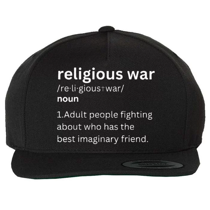 Religious War Definition Aldult People Fighting Funny Jesus Wool Snapback Cap