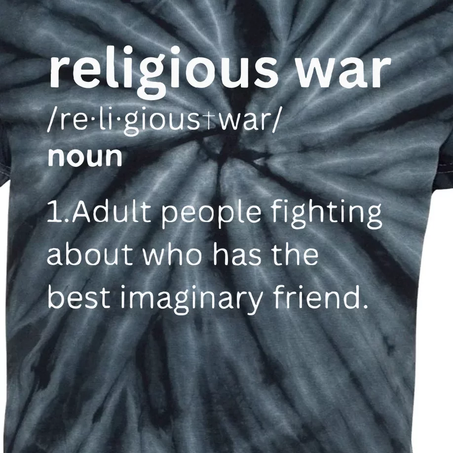 Religious War Definition Aldult People Fighting Funny Jesus Kids Tie-Dye T-Shirt