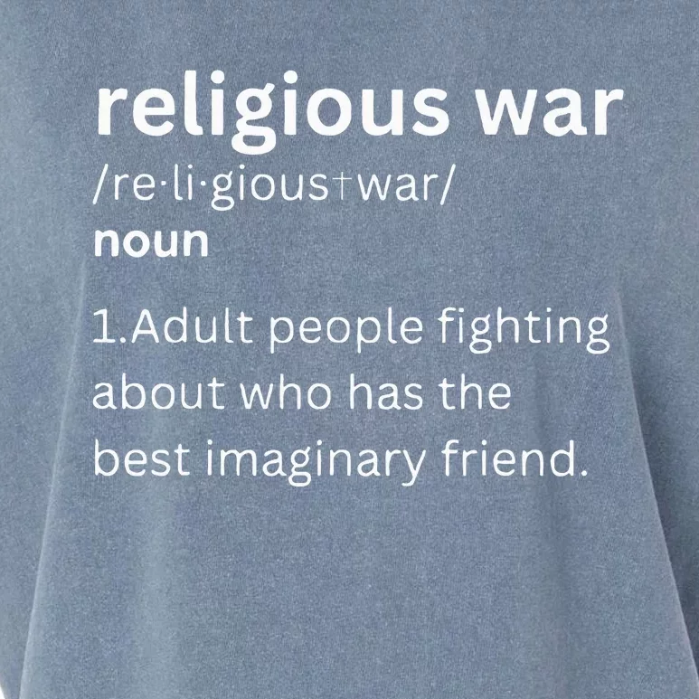 Religious War Definition Aldult People Fighting Funny Jesus Garment-Dyed Women's Muscle Tee