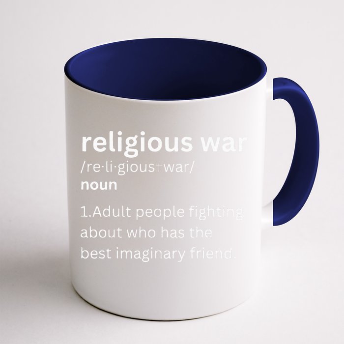 Religious War Definition Aldult People Fighting Funny Jesus Front & Back Coffee Mug