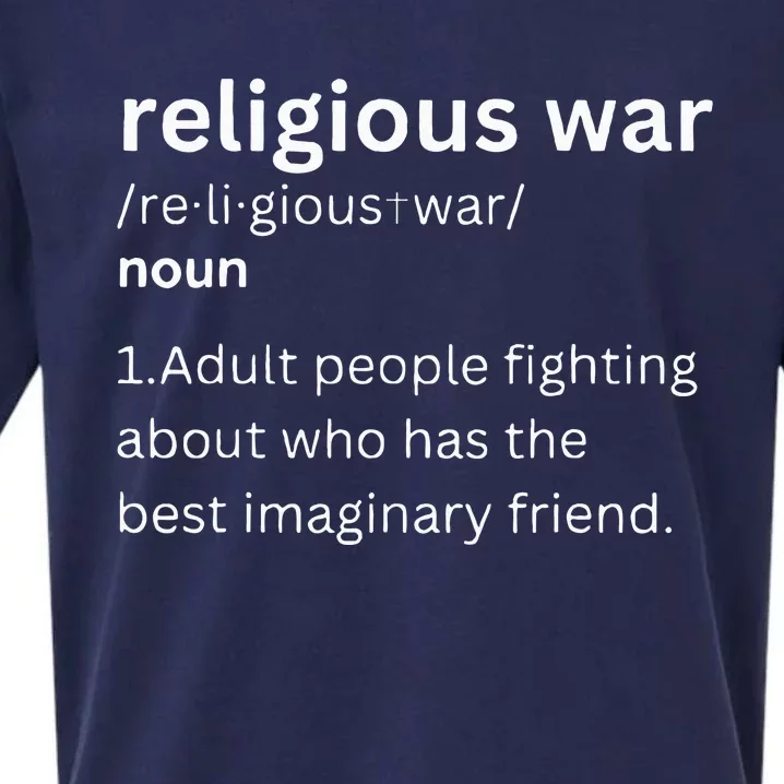 Religious War Definition Aldult People Fighting Funny Jesus Sueded Cloud Jersey T-Shirt