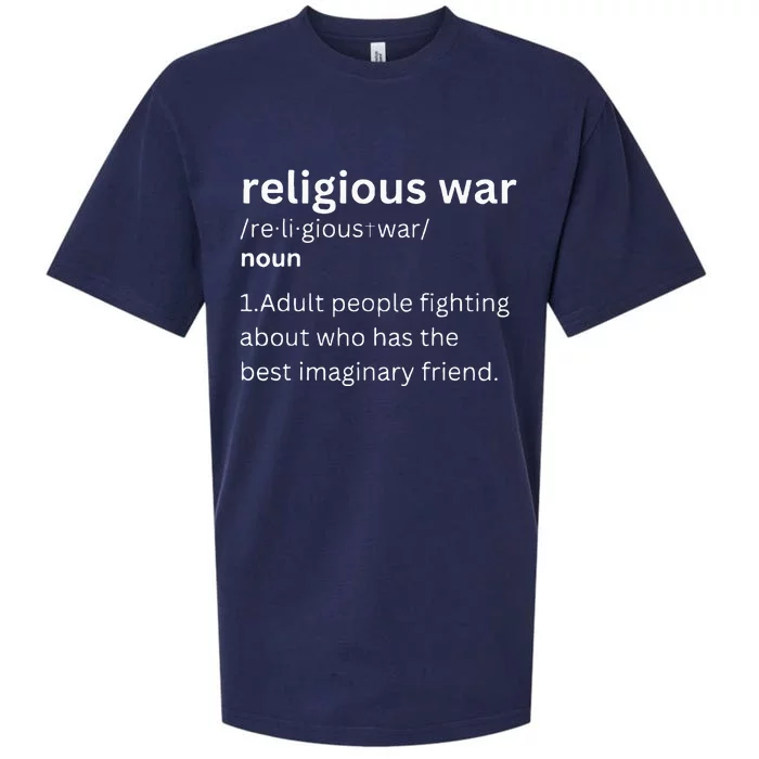 Religious War Definition Aldult People Fighting Funny Jesus Sueded Cloud Jersey T-Shirt