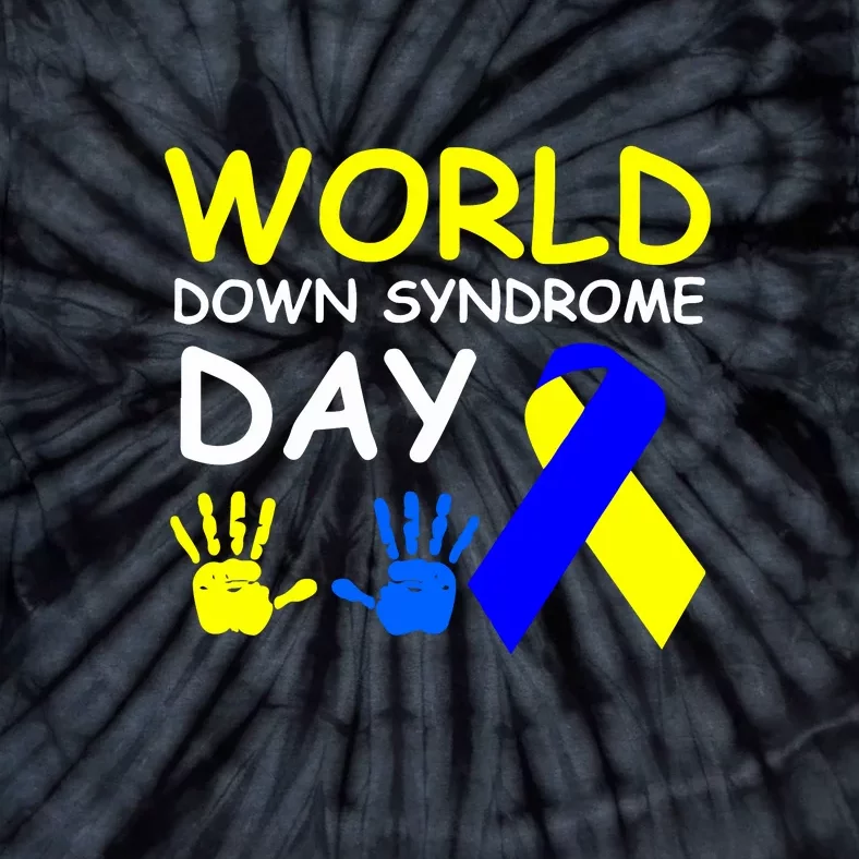 Ribbon World Down Syndrome Day Gifts Tie-Dye T-Shirt