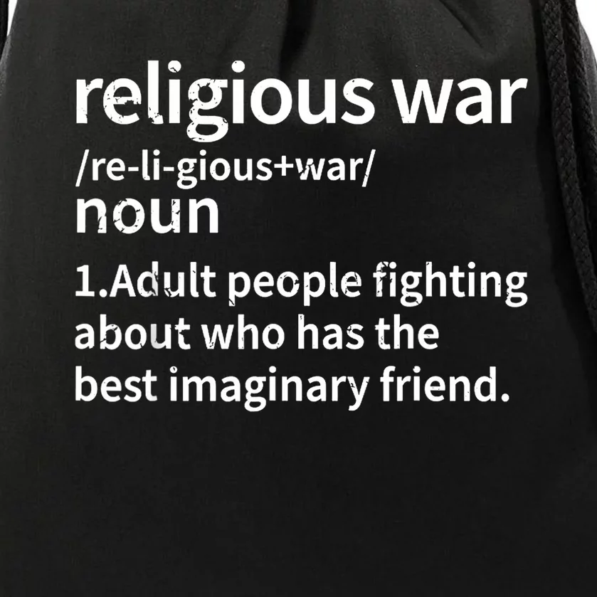 Religious War Definition Antireligious Activist Drawstring Bag