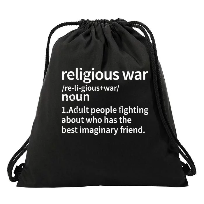 Religious War Definition Antireligious Activist Drawstring Bag