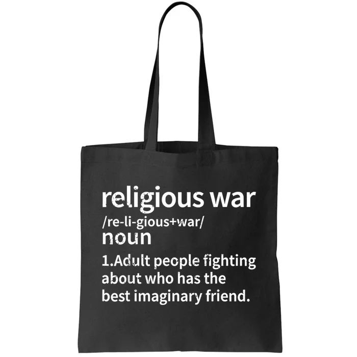 Religious War Definition Antireligious Activist Tote Bag