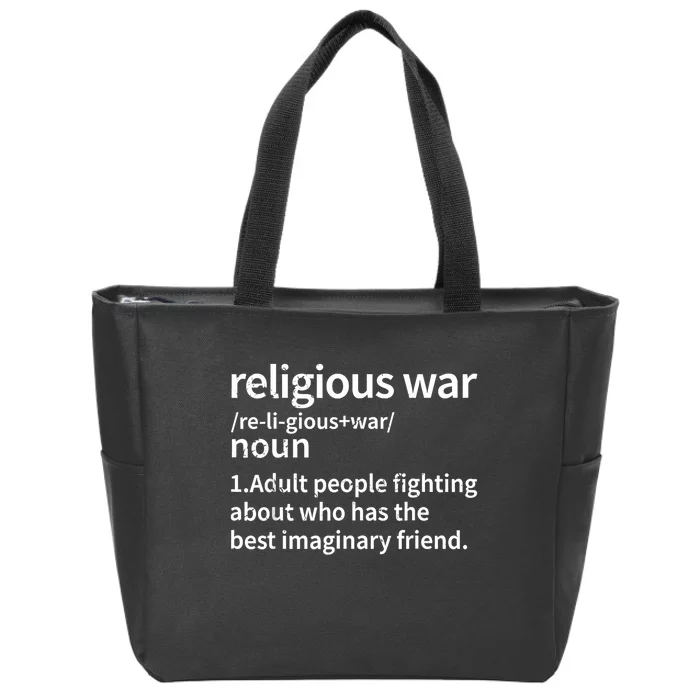 Religious War Definition Antireligious Activist Zip Tote Bag