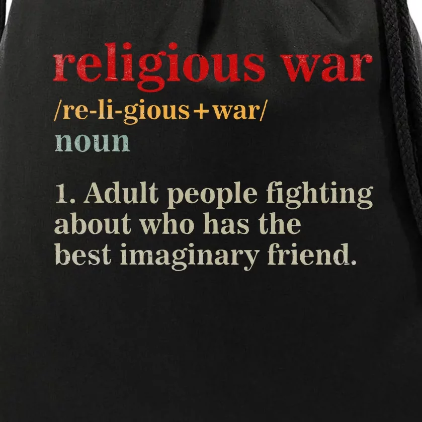 Religious War Definition Antireligious Activist Drawstring Bag