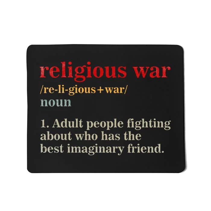 Religious War Definition Antireligious Activist Mousepad