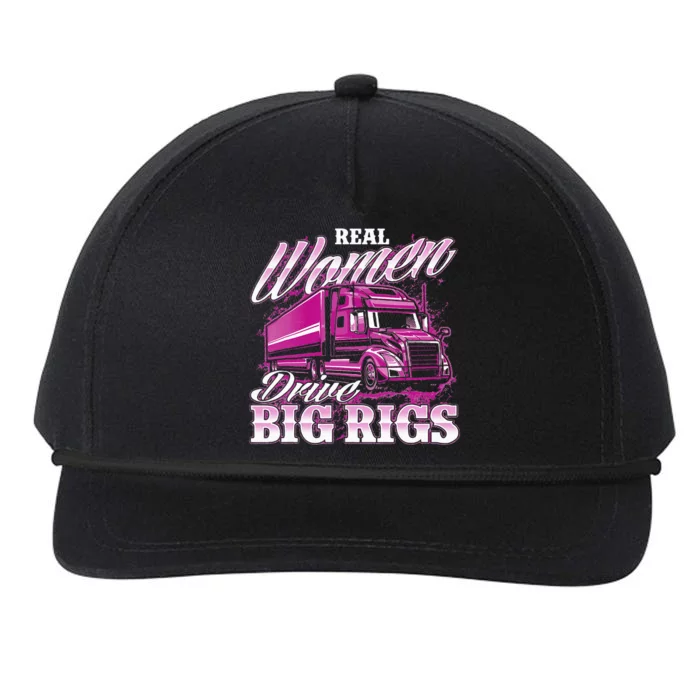 Real Wo Drive Big Rigs Female Semi Truck Driver Trucker Snapback Five-Panel Rope Hat