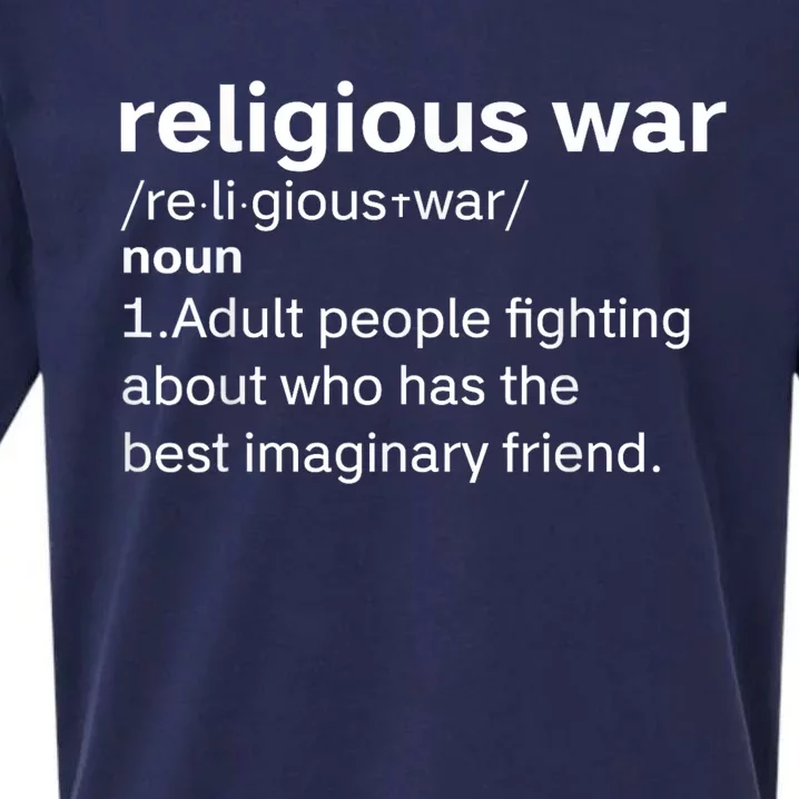 Religious War Definition Aldult People Fighting Funny Jesus Sueded Cloud Jersey T-Shirt