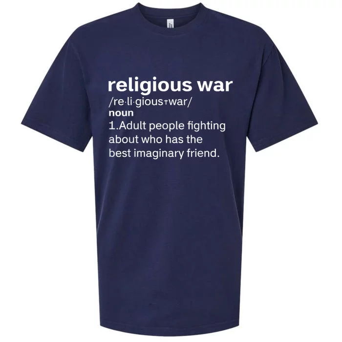 Religious War Definition Aldult People Fighting Funny Jesus Sueded Cloud Jersey T-Shirt