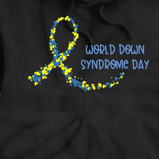 Ribbon World Down Syndrome Day Tie Dye Hoodie