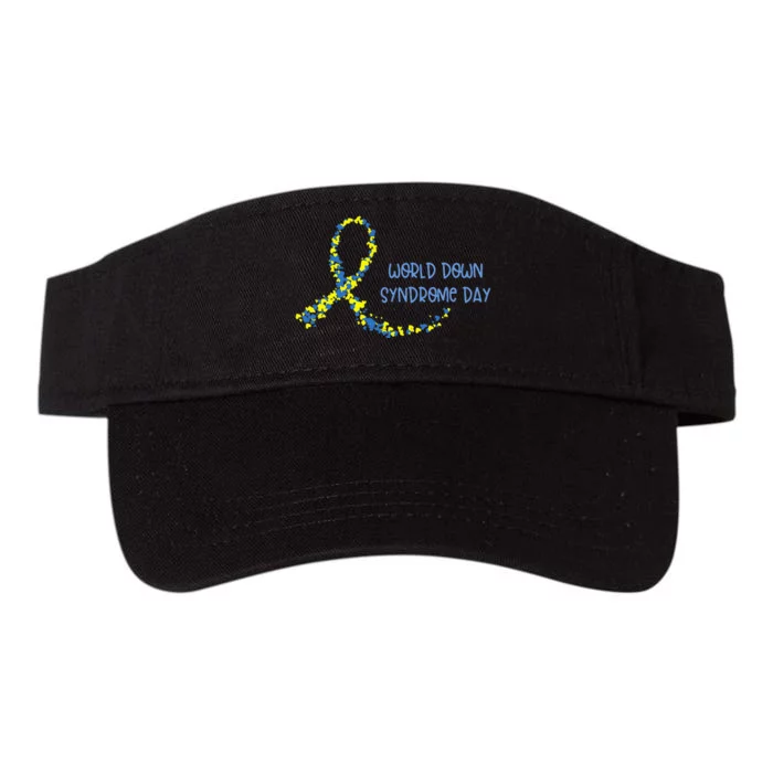 Ribbon World Down Syndrome Day Valucap Bio-Washed Visor