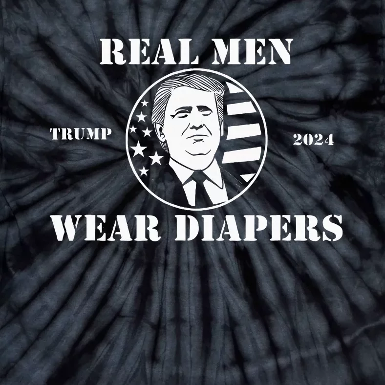 Real Wear Diapers Trump 2024 Tie-Dye T-Shirt