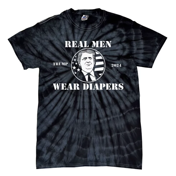 Real Wear Diapers Trump 2024 Tie-Dye T-Shirt